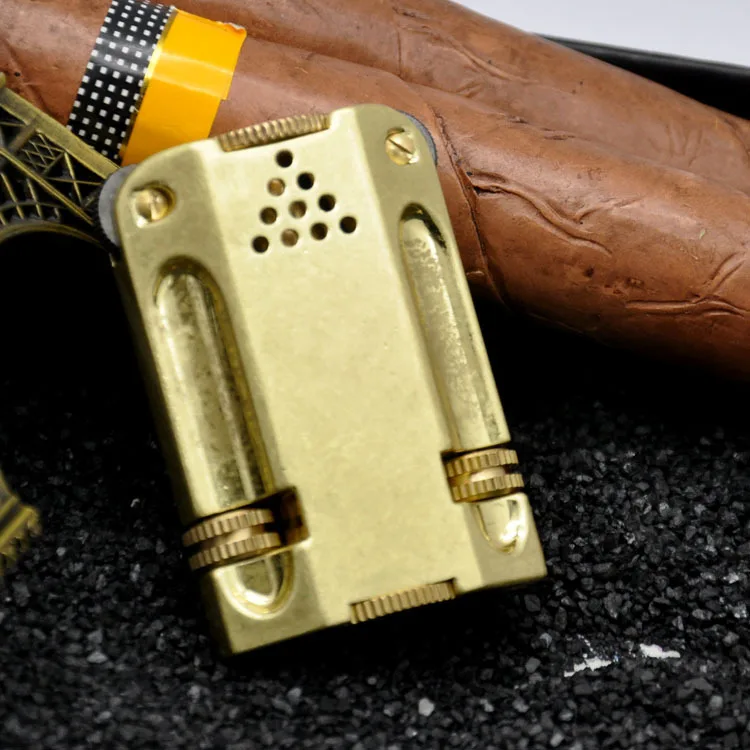 

ZORRO Lighter Oil Petrol Kerosene Cigarette Lighter Gasoline Double Flints and Wheel Windproof Modern Industrial Style Brass