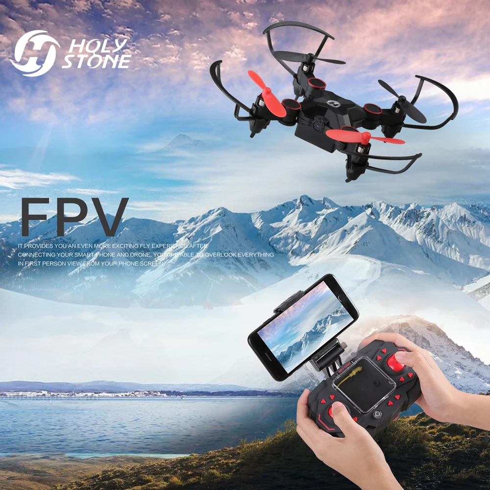 Holy Stone HS190W Wifi FPV Drone with Camera Live Video RC Helicopter Foldable Hovering Headless Mode Quadcopter for Beginners