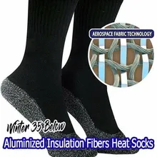 Дропшиппинг зима 35 ниже алюминиевых носки из волокна держать ноги в тепле и сухости мужчины и женщины алюминиевые волокна носки подарок Рождество
