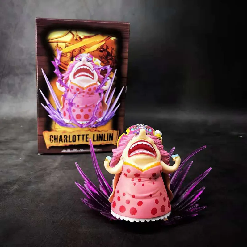 Anime One Piece Charlotte Linlin PVC Action Figure Toys Angry Big Mom Figuras Dolls Brinquedos Gift 8cm (3)