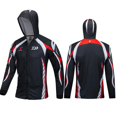 

2018 NEW DAIWA Fishing clothes summer Long sleeve DAWA Sunscreen Quick dry Breathable Anti mosquito man DAIWAS Free shipping