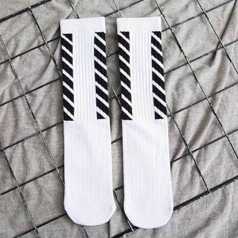 Мужские и женские модные уличные полосатые носки высокого качества в стиле хип-хоп хипстер Харадзюку носки без пятки белые носки счастливые короткие мужские носки - Цвет: Black  stripes