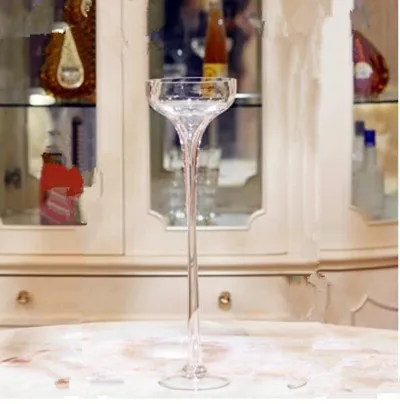 Модное свадебное украшение реквизит hanap прозрачная стеклянная ваза бокал для вина столовая настольная ваза мусс - Цвет: 30cm