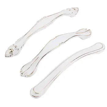 

White Cabinet Handles Kitchen Cupboard Door Pulls Drawer Knobs European Fashion Furniture Handle Hardware manijas del Gabinete