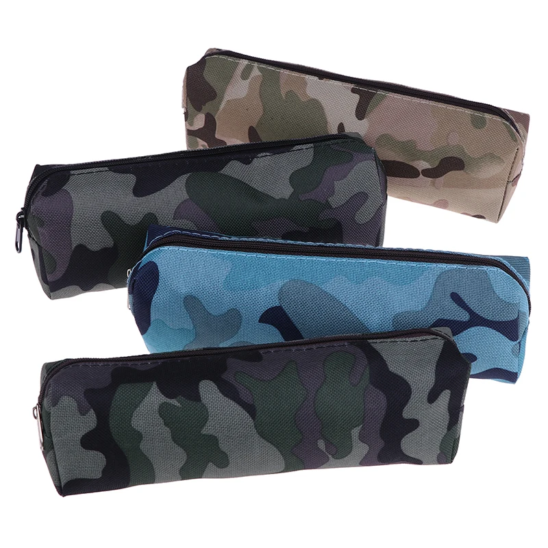 

Big Pencil Case Camouflage 4 Color For Boys School Military Style Canvas Pencil Bag Stationery School Supplies