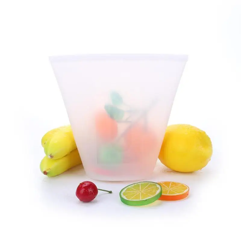 

3pcs Silicone Food Storage Bags Baby Food Supplement Containers Zip Top Leakproof Fresh Food Sealed Vacuum Storage Bags Kitchen