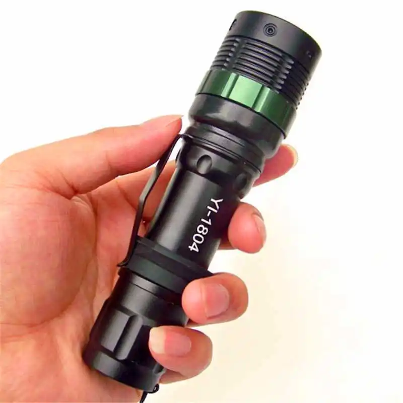 3000 Lumen Zoomable XM-L Q5 LED Flashlight Torch led flashlight 18650 Zoom Super Bright Light powerful led flashlight #4S7 (2)