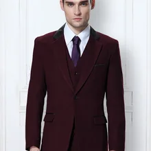 Для мужчин фиолетового цвета смокинг Для мужчин s одежда для сцены Для мужчин комплект из 3 предметов Бизнес вечерний комбинезон, костюм-смокинг для мальчиков, смокинг, tailcoa Бархатный смокинг D318