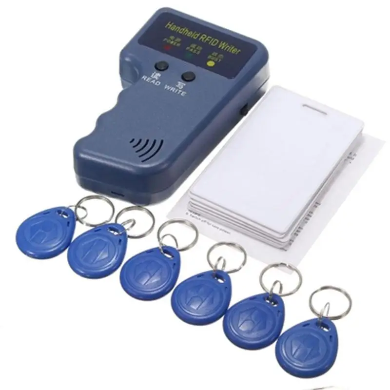 

Handheld 125KHz RFID ID HID Card Writer/Copier Duplicator + 5pcs Writable EM4305 Key Cards + 5pcs Writable T5577 Cards