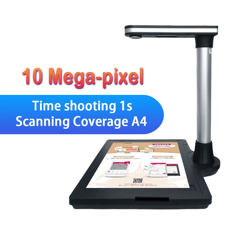 Document book Camera Q1280, 12 mega-pixel, New version, Scanner, Fast focusing speed Coverage A4 Support Windows High Definition