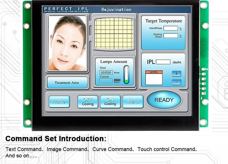 8,0 "TFT lcd с высоким интеллектуальным UART портом для многофункционального использования