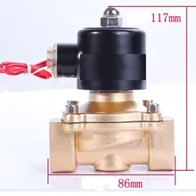 G1 AC220 вольт полностью латунный Соленоидный клапан DN25 для воды/Газа/масла