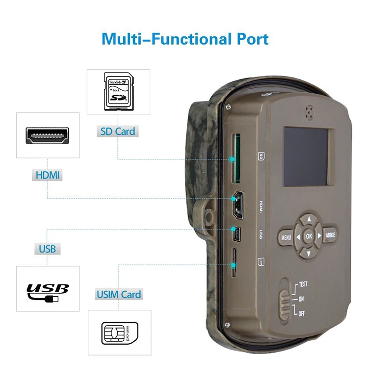 4G FDD-LTE GPS Hunting Trail Camera Sending Original 5MP Pictures & 30s 1080P HD Video Via SMTP and FTP with APP Waterproof IP66_F12