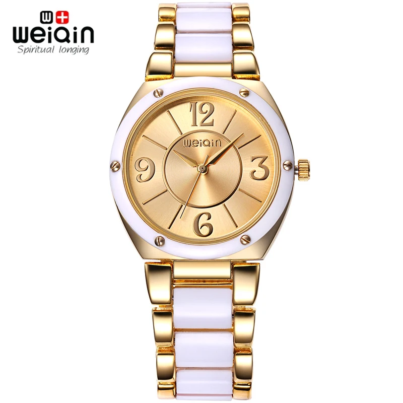 

WEIQIN White Gold Watch Women Luxury Brand Quartz-watch Fashion Ladies Watches Analog Dress Watch Hour reloje Relogios Feminino