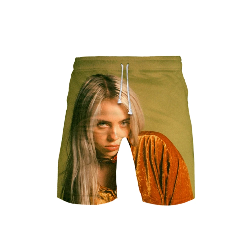 Billie Eilish-Bad Guy 3D Стиль Тренд стиль шорты Новые мужские модные трендовые шорты Kpop популярные повседневные летние шорты