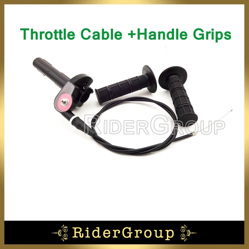 Black Handle Grips Twist Throttle Cable Assembly For CRF KLX TTR 110cc