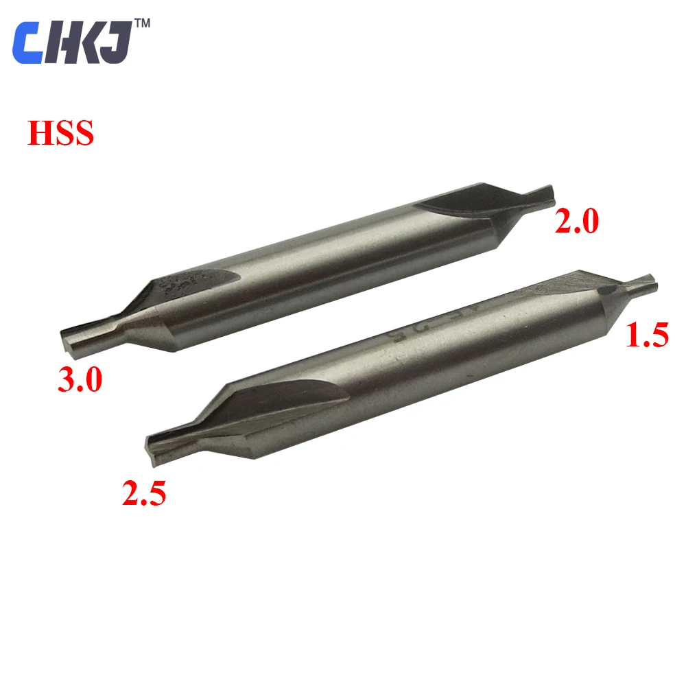CHKJ 1,5-2,5 мм/2,0-3,0 мм Центр HSS сверла 2 флейты зенковки Сверла инструмент для DEFU ключ резки слесарные принадлежности