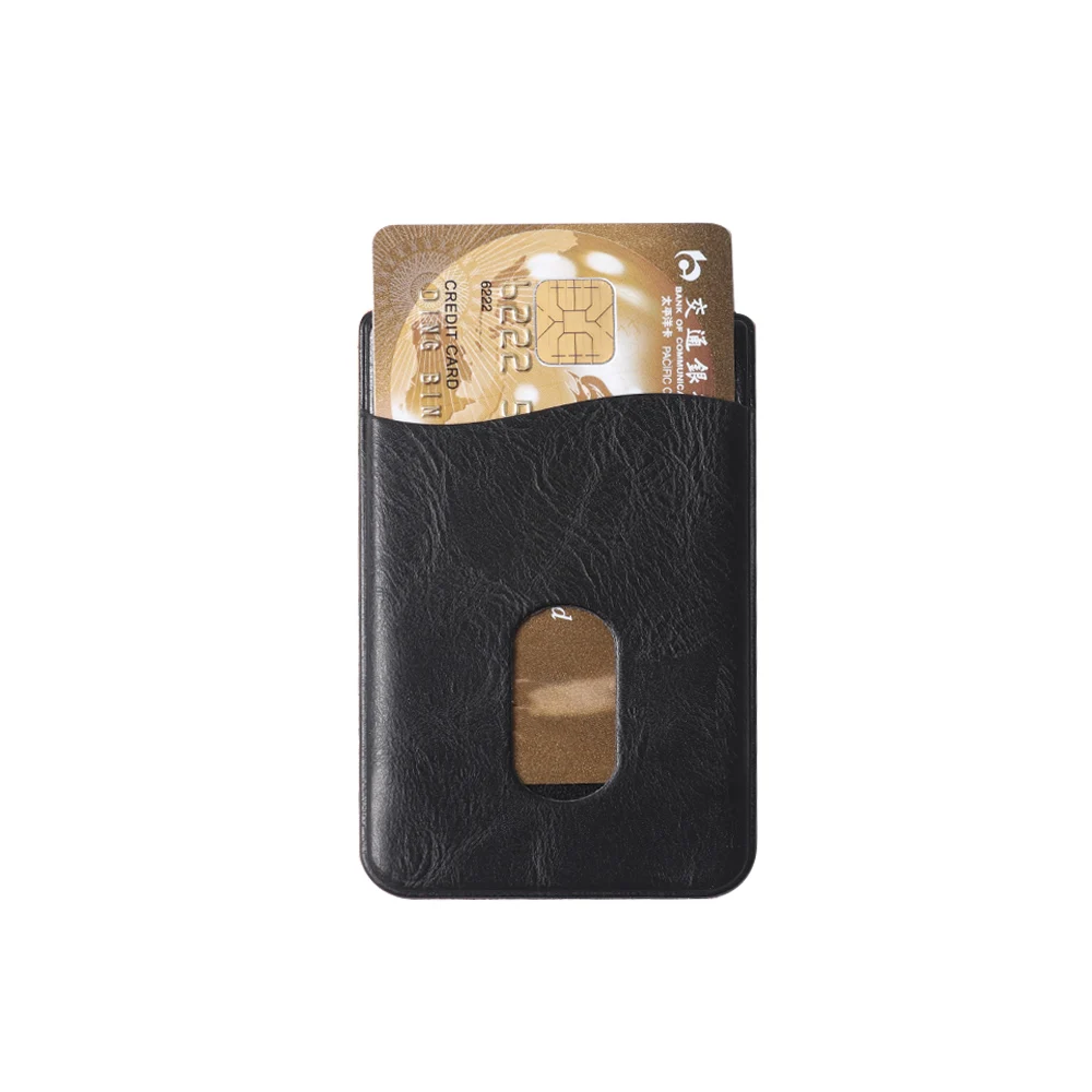 Держатель для карт для мобильного телефона, эластичный клейкий карман, кожаная кредитная карта, карман, держатель чехол для мобильного телефона, модный аксессуар