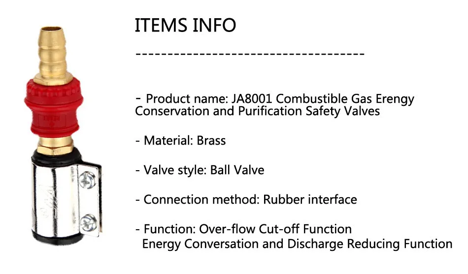 JA8002 комплект крючков для газовой техники 1/" самозакрывающийся клапан запорный клапан обратный клапан домашняя Автоматизация запорные клапаны