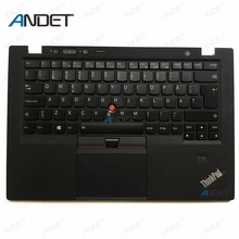 Для lenovo ThinkPad X1 Carbon 1 34XX 2013 клавиатура с наклонным упором для рук верхняя крышка с датчиком отпечатка пальца FPR FRA SWE DEN
