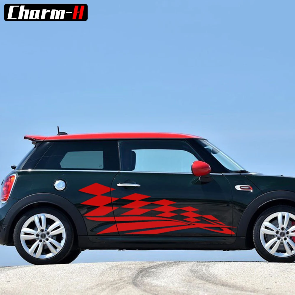 Наклейка на дверь с боковым флагом для MINI Cooper One S Hardtop R56 Convertible R57 Roadster R59 Countryman R60 F55