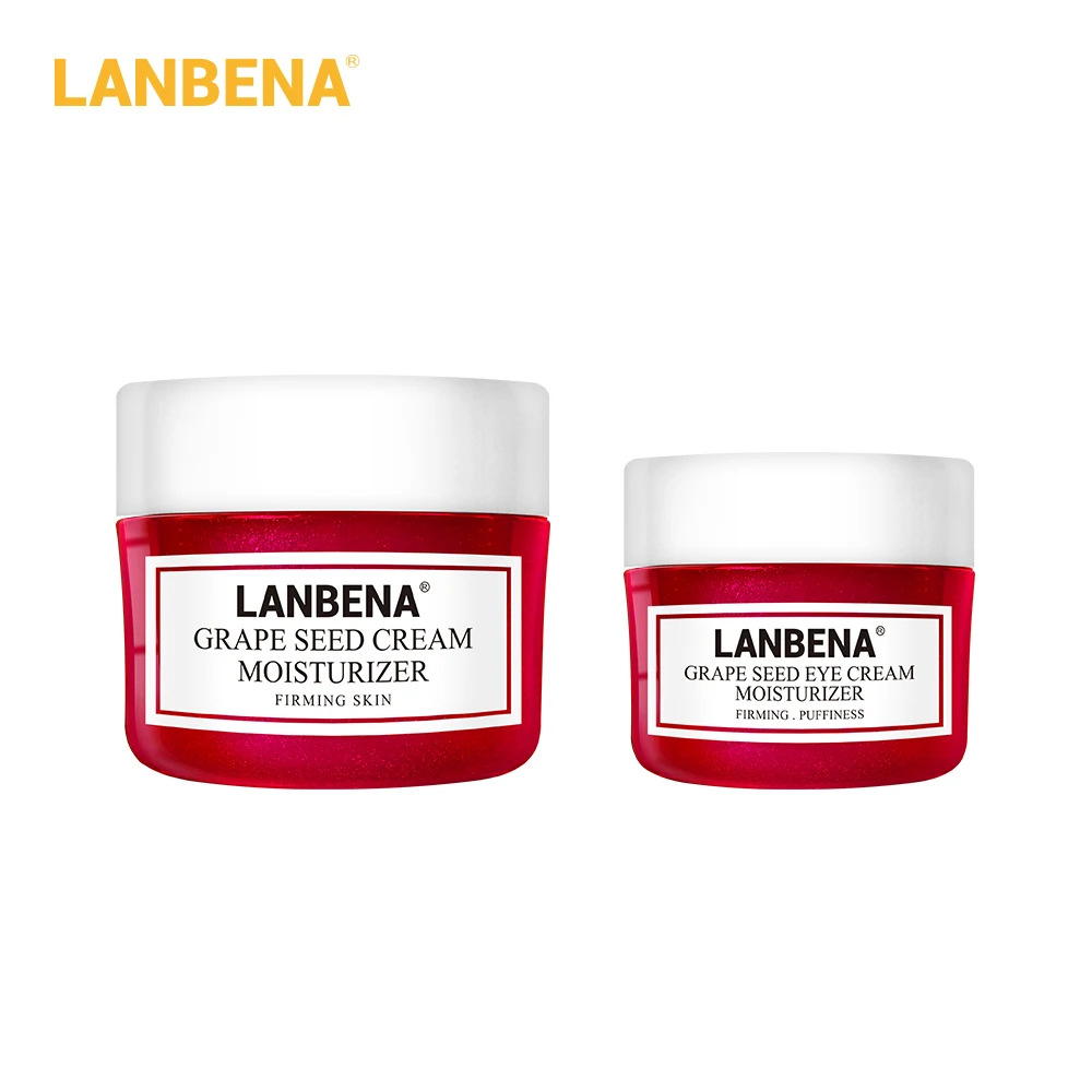 Lanbena Face Cream+eye Cream 2pcs Hyaluronic Acid Vitamin C Moisturizing Whitening Cream Anti Aging Serum Acne Treatment Firming