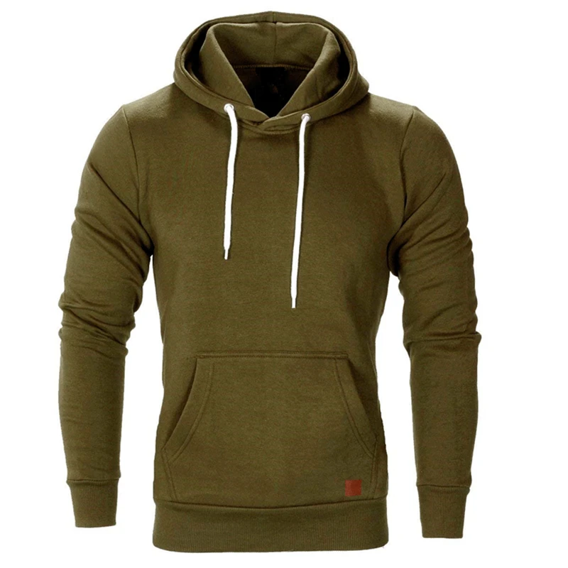 

Plus Size Men's Hoodies Tracksuit 2018 Autumn Winter Drawstring Pocket Hooded Sweatshirt Long Sleeve Zip Slim Coat Male Jacket