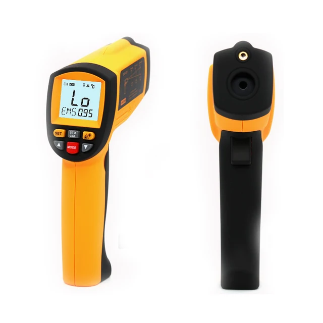 Best Price RZ GM1850/2200 Industrial Non-Contact LCD display IR Infrared Digital Temperature Gun Thermometer with computer software