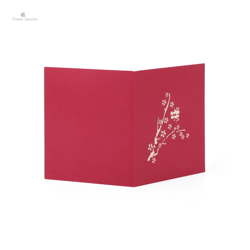  PAPER SPIRITZ Wedding Invitation Customized 3D Laser Flower Lover Pop up Greeting Cards Postcards B - 32896995217