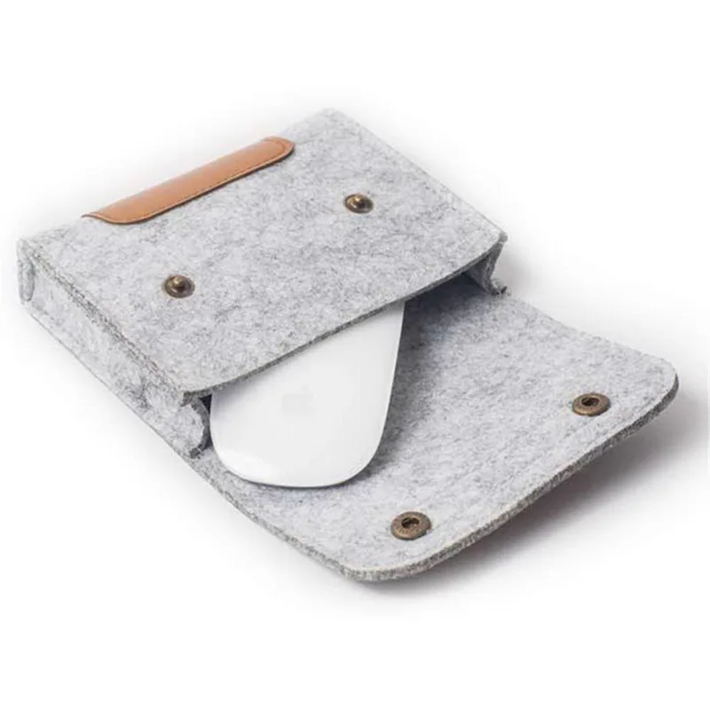 

Hoomall New Fashion Mini Felt Pouch For Data Cable Mouse Travel Organizer Power Bank Storage Bag Electronic Gadgets Organizador