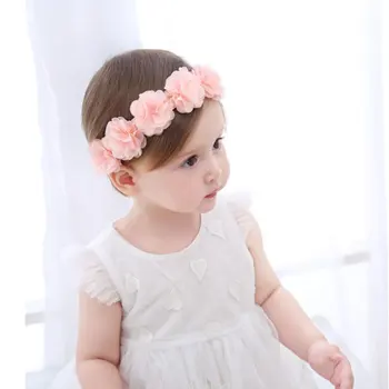 

newborn photography props Cute Baby Girl headbands Toddler Lace Flower Hair Band Headwear Kids Elastic Headband Accessories