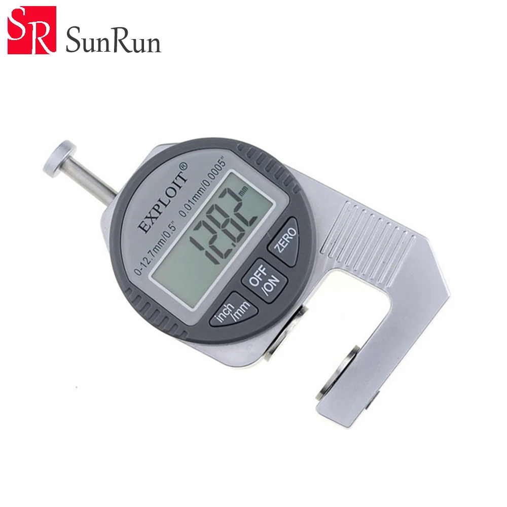 

0-12.7MM round head precision digital displaying paper thickness gauge leatherwear thickness meter