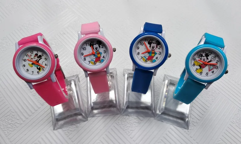 Лидер продаж Мода Прохладный часы «Микки» для детей часы обувь для мальчиков девочек часы Силиконовые Детские кварцевые наручные часы relogio
