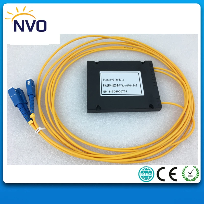 

GPON EPON 1x2 ABS Box 1*2 SC/UPC Fiber Optical PLC Splitter,3.0MM,1M PLC Splitter Module