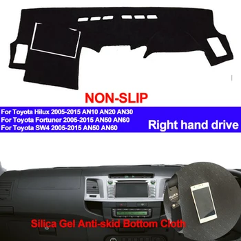 

TAIJS For Toyota Fortuner Hilux SW4 2005 - 2011 2012 2013 2014 2015 Dash Mat DashMat Silicone Non-Slip Sun Shade Dashboard Cover