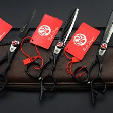 582#6 дюймов бренд фиолетовый дракон высшего класса Парикмахерские ножницы JP 440C парикмахерские ножницы Thinning ножницы для волос