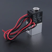 1/" 2 способа нормально закрытый пневматический алюминий Электрический электромагнитный воздушный клапан 12 В постоянного тока