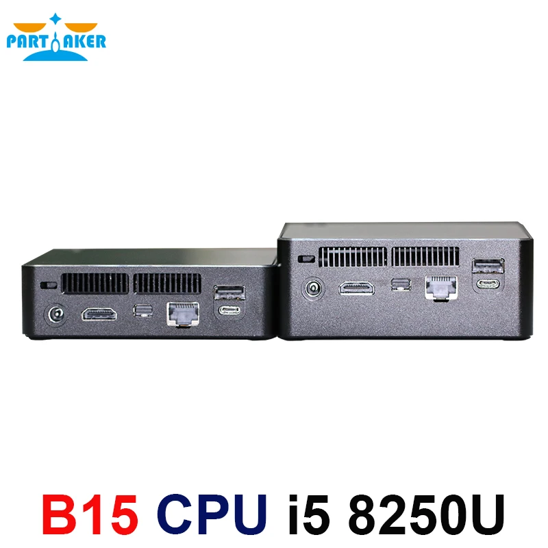 Новый причастник Nuc DDR4 8th Gen Intel Quad Core Mini PC Linux i5 8250U Win10 AC Wifi 4K HTPC HDMI DP 2019|Мини ПК| |