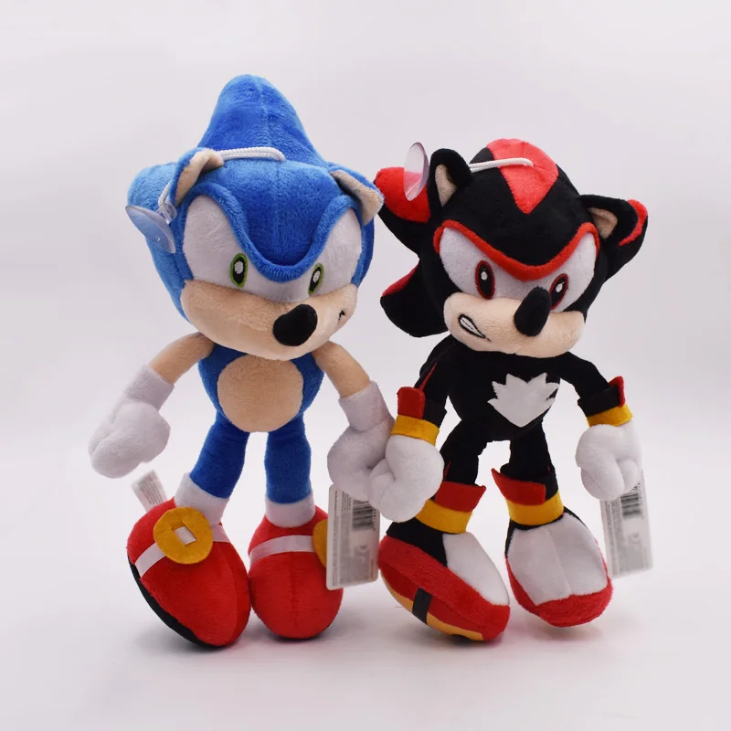 6 стилей, игрушки Sonic Peluche, черный, синий и красный плюшевый Соник, мягкие куклы, подарок для детей на Рождество