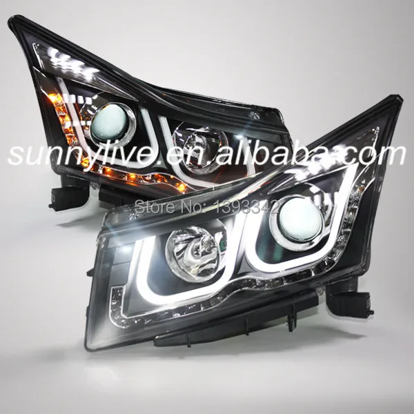 

For CHEVROLET Cruze LED Head Lamp Angel Eyes 2009 to 2013 LD V3 Type
