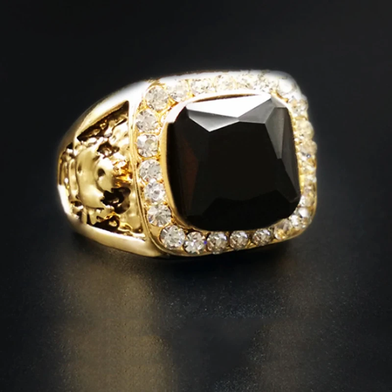 Мужское кольцо из нержавеющей стали 17/18/19/20 в стиле ретро|jewelry gift|men ringblack onyx jewelry |