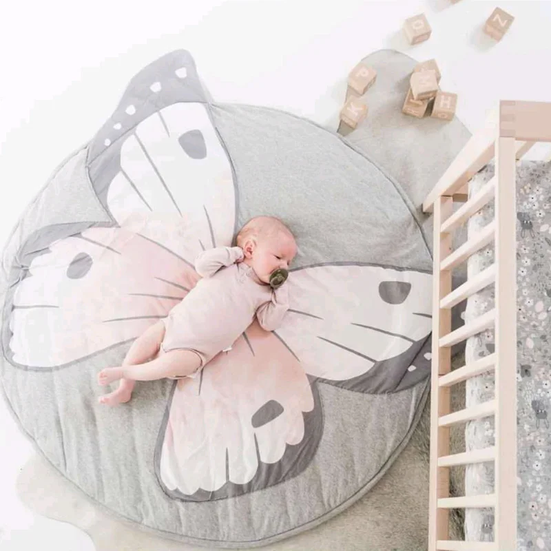 Симпатичное одеяло для малыша Хлопок животные ползают круглый ковер детские коврики для игр новорожденный младенческий мягкий теплый спальный Одеяло фотография