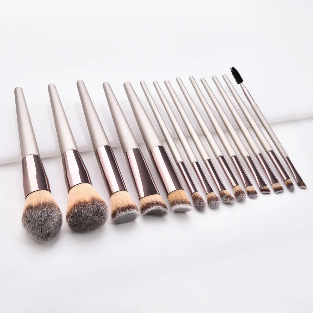 

14Pcs Professional Makeup Brushes Set Powder Foundation Eyeshadow Brush Lash Eyebrow Brush Cosmeitc Blending Beauty Make Up Tool