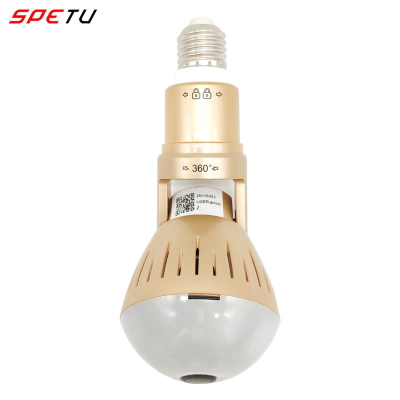 HD 1080P CCTV Camera Wifi Panoramic 360 degree Camera Wireless IP Gold Light bulb Mini Camera 3D VR Security Bulb WIFI Camera