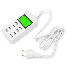 Universal 8 Port USB Smart Charger LCD Screen Display Power Fast Charging For iPhone For Samsung