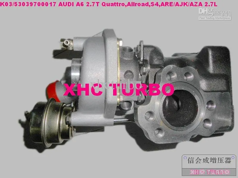 K03 53039880017 Турбокомпрессор для Audi A6 2,7 T Quattro, Allroad, S4, ARE/AJK/AZA/BES/AGB/AZB/APB 2.7TT V6