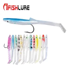 Afishlure, 6 шт./лот, рыбацкая Мягкая приманка, 8,5 см, 2,3 г, мягкий морской угорь, высокое качество, ложная приманка, весло, хвост, песок, угорь, рыболовные снасти, Pesca