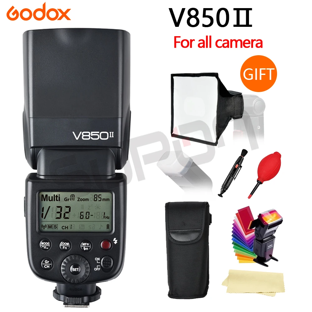 Godox V850II GN60 2 4G font b wireless b font X System Speedlite Li ion Battery