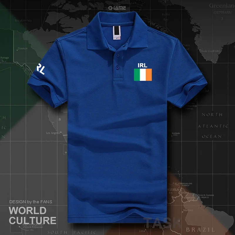 Eire Ireland рубашки поло мужские с коротким рукавом белые бренды с принтом для страны хлопок Национальный командный флаг Новая мода ирландский - Цвет: polo-royal