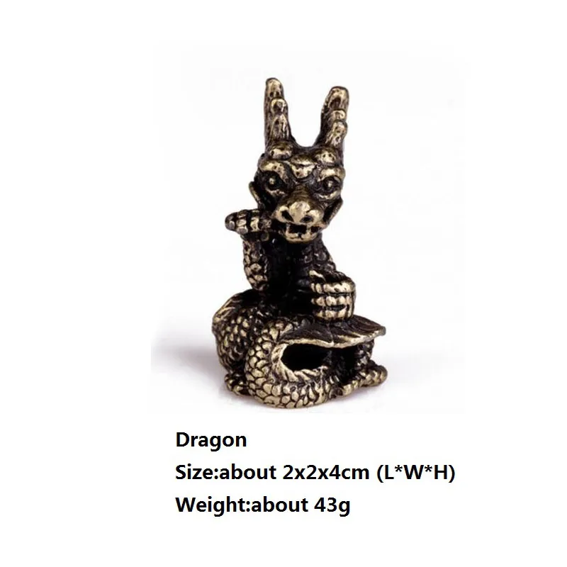dragon 48 шт. металлическая Китайская традиционная с двенадцатью знаками Зодиака фигурка животного благовония палочка стенд подсвечник, декоративные изделия - Цвет: dragon